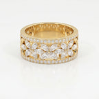 Crafted Round & Marquise cut Diamond Band