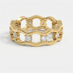 Link Round Wedding Band Rings