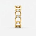 Link Round Wedding Band Rings