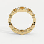 Link Round Wedding Band Rings