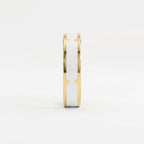 Natural Impression Wedding Band Made Of White Enamel