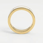 Natural Impression Wedding Band Made Of White Enamel