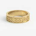 Intertwined Engraved and High Polished Metal Band