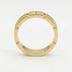 Intertwined Engraved and High Polished Metal Band