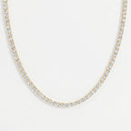 Round Brilliant Cut Diamond Tennis Necklace