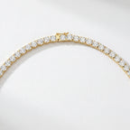 Round Brilliant Cut Diamond Tennis Necklace