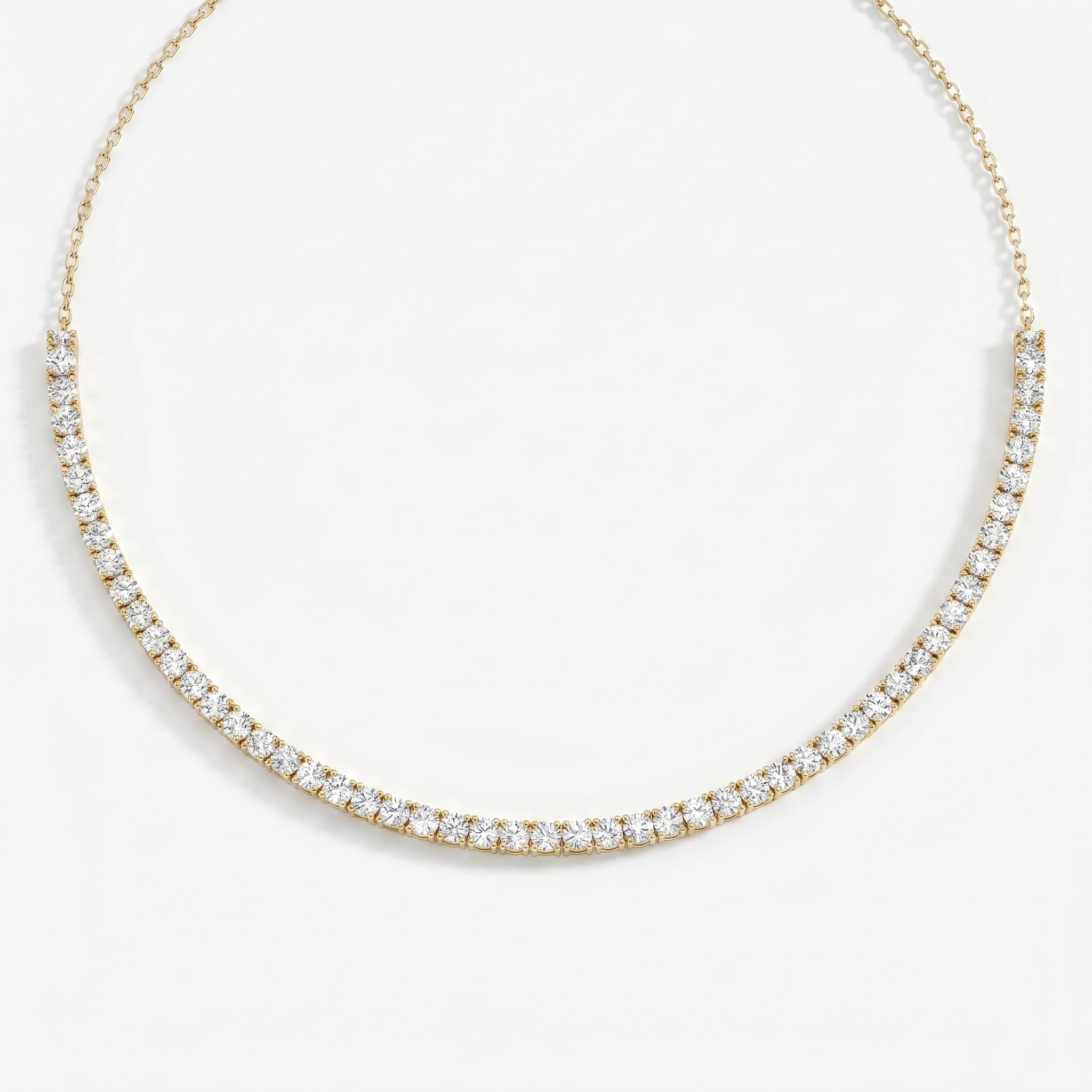 Elegance redefined Round Diamond Tennis Necklace