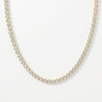 Experience timeless sparkle Round Diamond Tennis Necklace