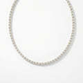 Elevate Elegance Emerald Cut Diamond Tennis Necklace
