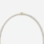 Elevate Elegance Emerald Cut Diamond Tennis Necklace