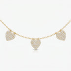 Five Hearts Dazzle Fashion Necklace
