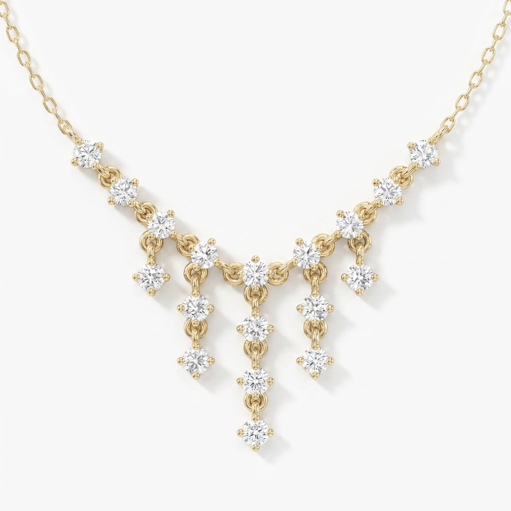 Casual Luxury Round Diamond Fashion Necklace