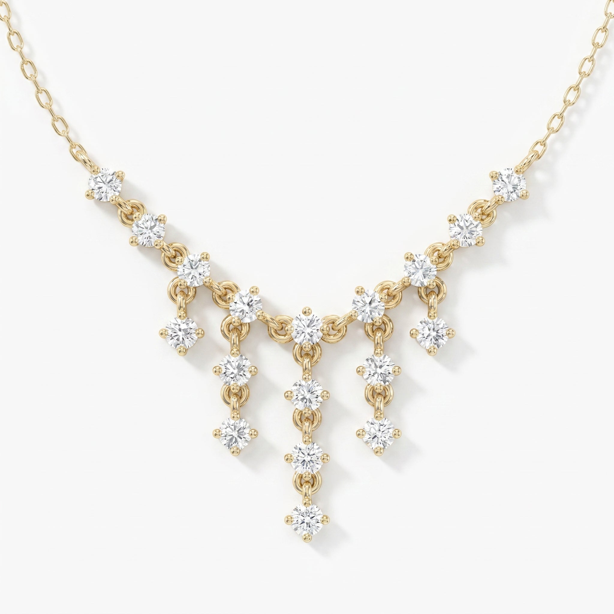 Casual Luxury Round Diamond Fashion Necklace