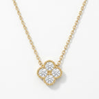 Four Round Brilliant Diamond Clover Design Heritage Necklace