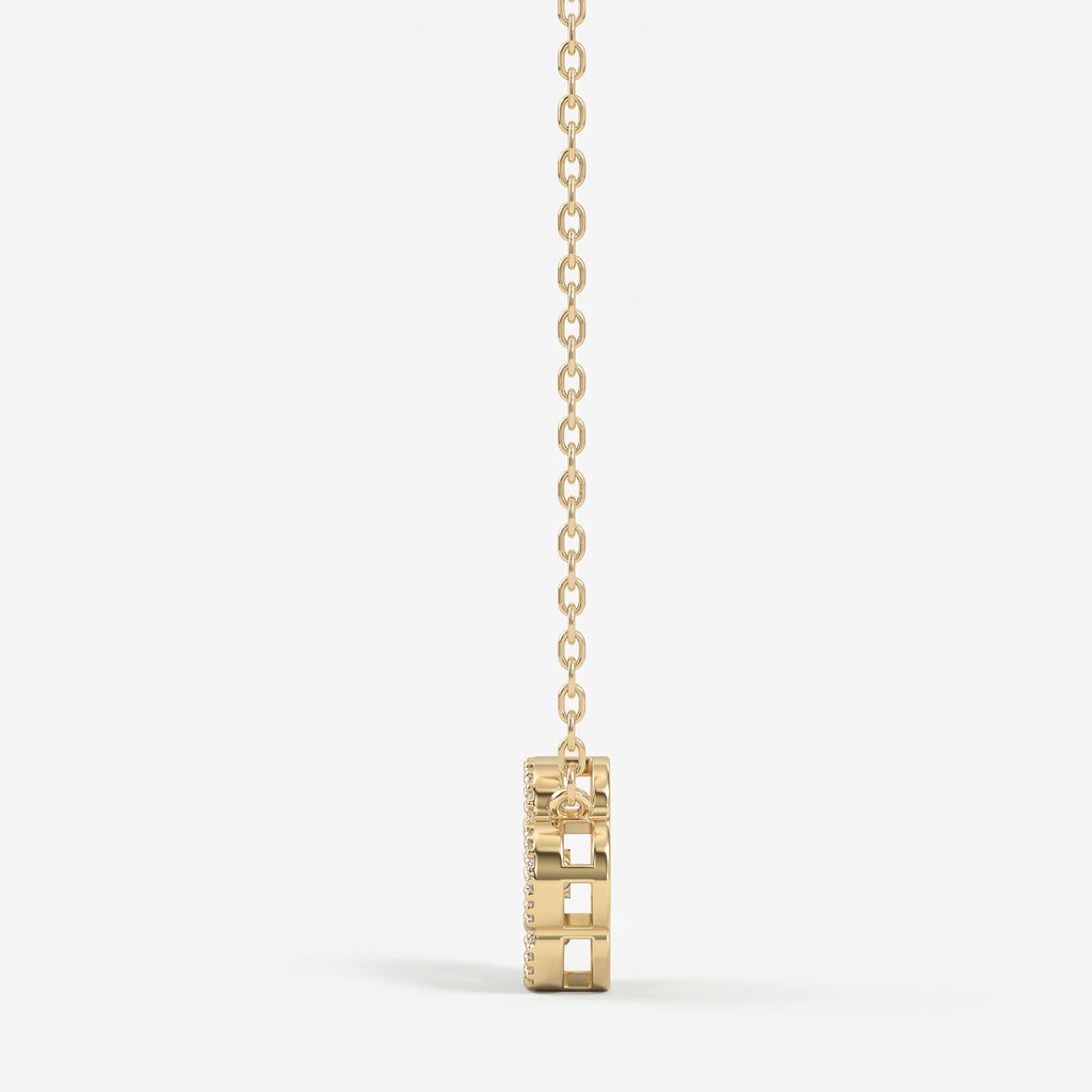 Four Round Brilliant Diamond Clover Design Heritage Necklace