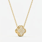 Clover Round Diamond Heritage Design Necklace 