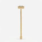 Luxury Cuff Bracelet with Square Halo Princess Centerpiece