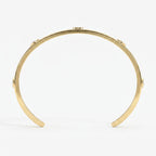 Minimalist Cuff Bracelet with Bezel Set Round Diamond