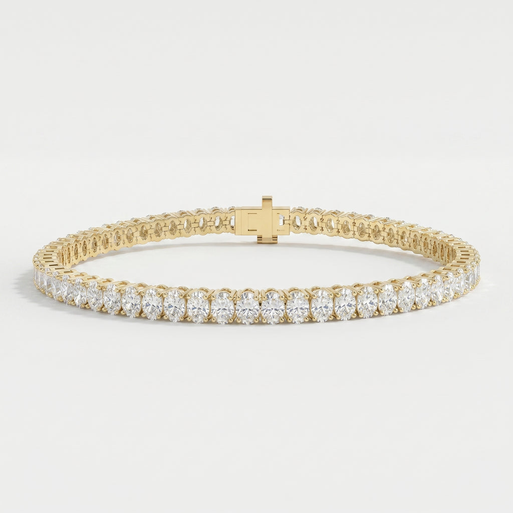 Oval Diamond Tennis Bracelet