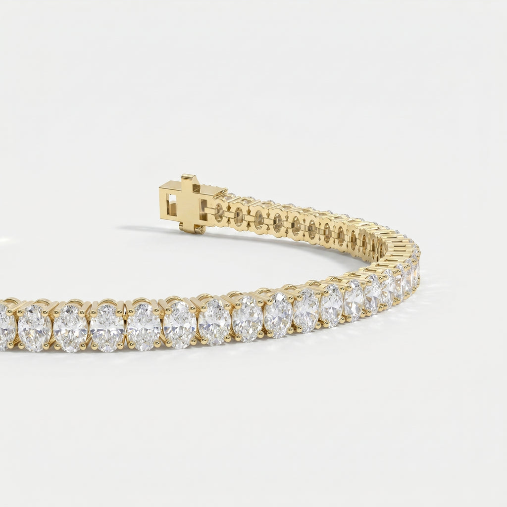 Oval Diamond Tennis Bracelet