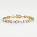 Baguette & Round Diamond Tennis Bracelet