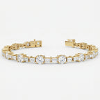 Baguette & Round Diamond Tennis Bracelet