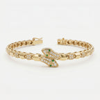 Premium Snake Shape Round Diamond Fashion Bracelet
