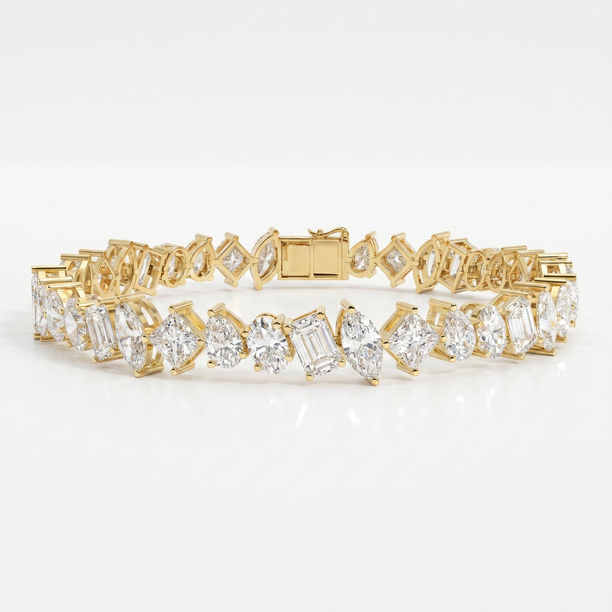 Luxury Multi Shape Diamond Fashion Bracelet