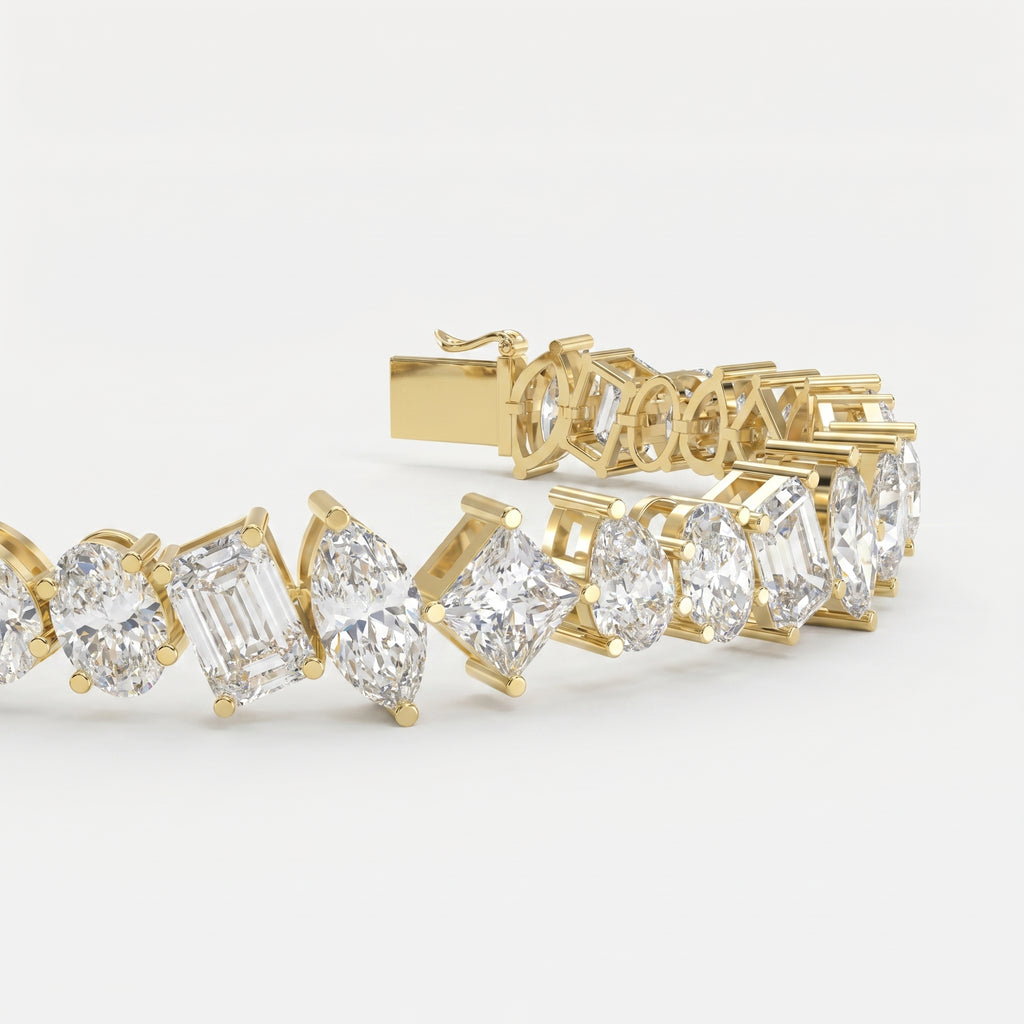 Luxury Multi Shape Diamond Fashion Bracelet