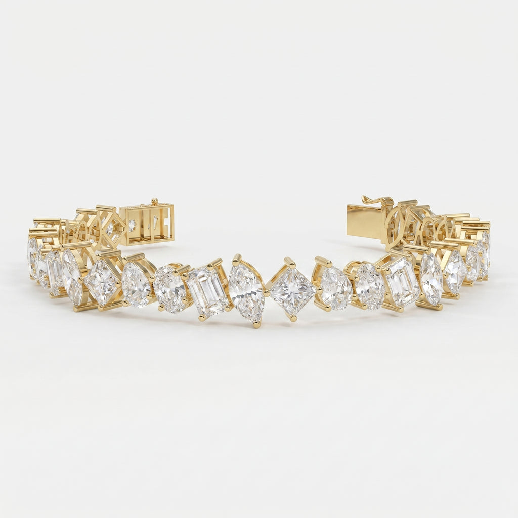 Luxury Multi Shape Diamond Fashion Bracelet