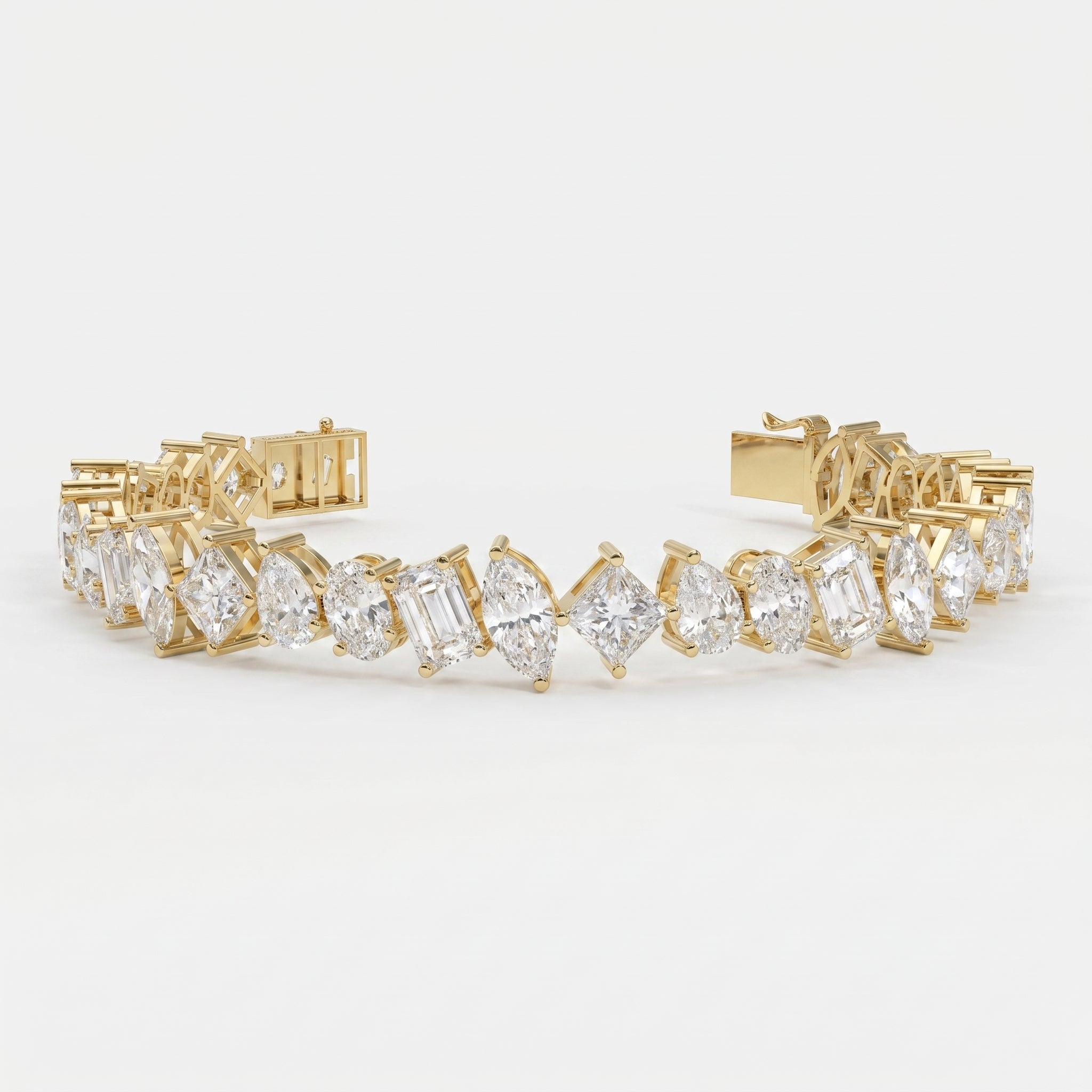 Luxury Multi Shape Diamond Fashion Bracelet