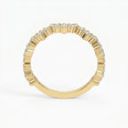 Round Diamond Curved Design Band