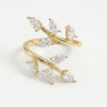 Pear Diamond Curved Design Band