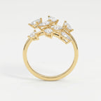 Pear Diamond Curved Design Band
