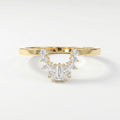 Gracefully Crafted Marquise &  Baguette Diamond Curved Design Ring