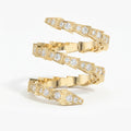 Diamond Studded Serpenti Viper Finger Curved Ring ( 1.40 - 1.60 ct. )