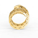 Diamond Studded Serpenti Viper Finger Curved Ring ( 1.40 - 1.60 ct. )