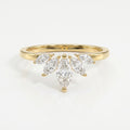 Marquise Diamond Curve Design Wedding Band