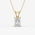 Emerald Cut Diamond Pendant Necklace