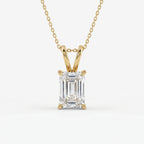 Emerald Cut Diamond Pendant Necklace