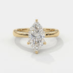 Dutch Marquise Cut Lab Diamond Solitaire Engagement Ring