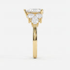 Floral Cocktail Cluster Design Pear Shape Diamond Fashion Ring
