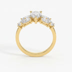 Floral Cocktail Cluster Design Pear Shape Diamond Fashion Ring