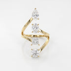 Forward Stackable 4 Stone Design Fashion ring