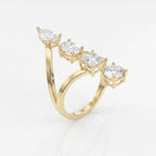 Forward Stackable 4 Stone Design Fashion ring