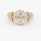 Luxury Statement Floral Diamond Design Fashion Ring