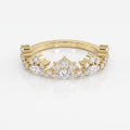 Marquise & Round Diamond Stackable Design Fashion Ring