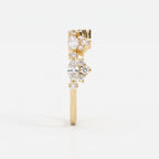 Marquise & Round Diamond Stackable Design Fashion Ring