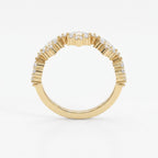 Marquise & Round Diamond Stackable Design Fashion Ring