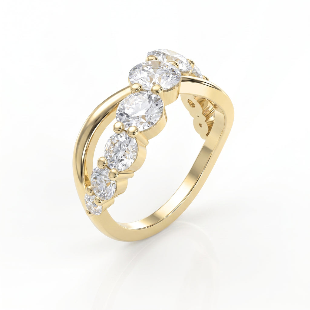 Round Brilliant Cut 9-Stone Diamond Ring